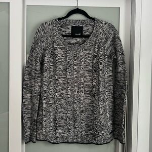 Volcom Women’s Black and White Marled Knit Sweater